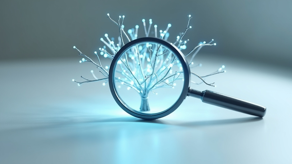 Illustration conceptuelle d'un détecteur d'intelligence artificielle analysant un texte