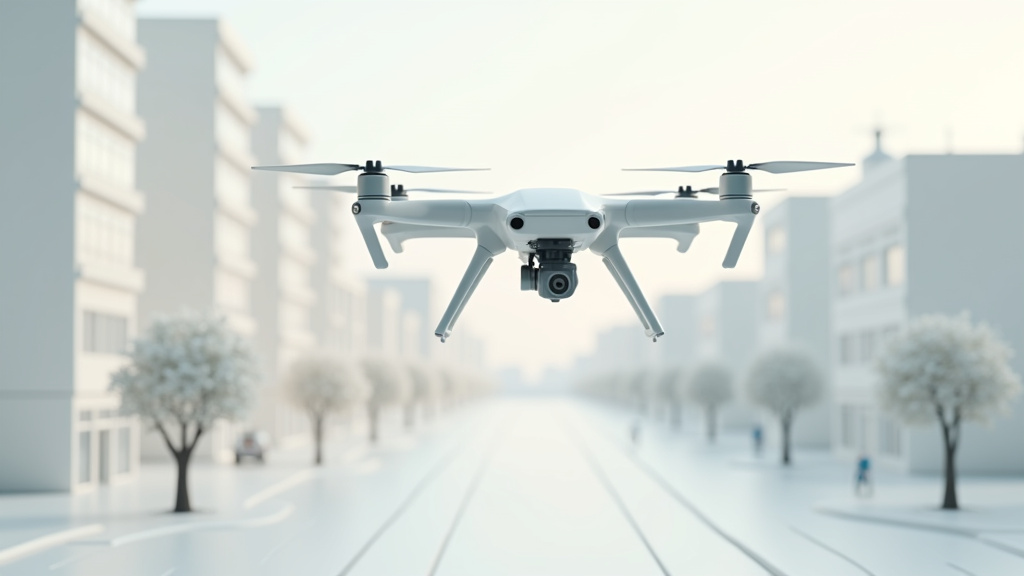 Drone de livraison médicale atterrissant sur l'hôpital européen géothermique de Paris